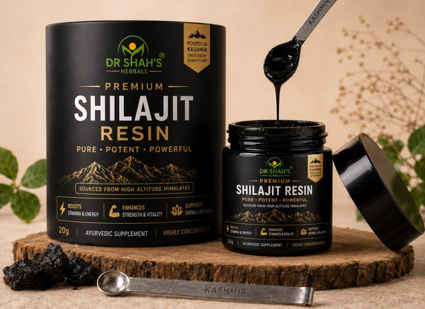 Dr Shah's Herbals® Premium Shilajit Resin – Pure Himalayan Shilajit (20g)